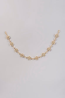 Gold Finish Kundan Polki Head band