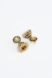 Gold Finish Kundan Polki Choker Necklace Set