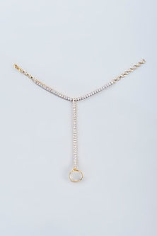 Gold Finish Zircon Hand Harness