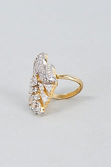 Gold Finish Zircon Ring
