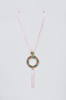 Gold Finish Ruby Synthetic Stone Handcrafted Mala