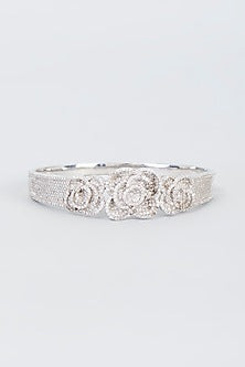White Finish Zircon Bangle