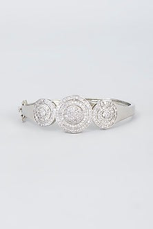 White Finish Zircon Bangle