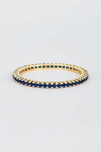 Gold Finish Zircon Bangle