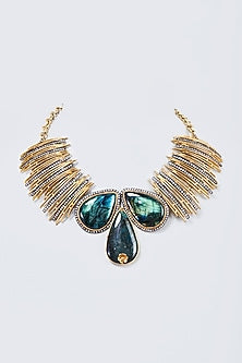 Gold Finish Zircon Necklace