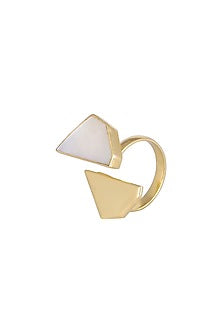 Gold Plated Pearl Adjustable Ring