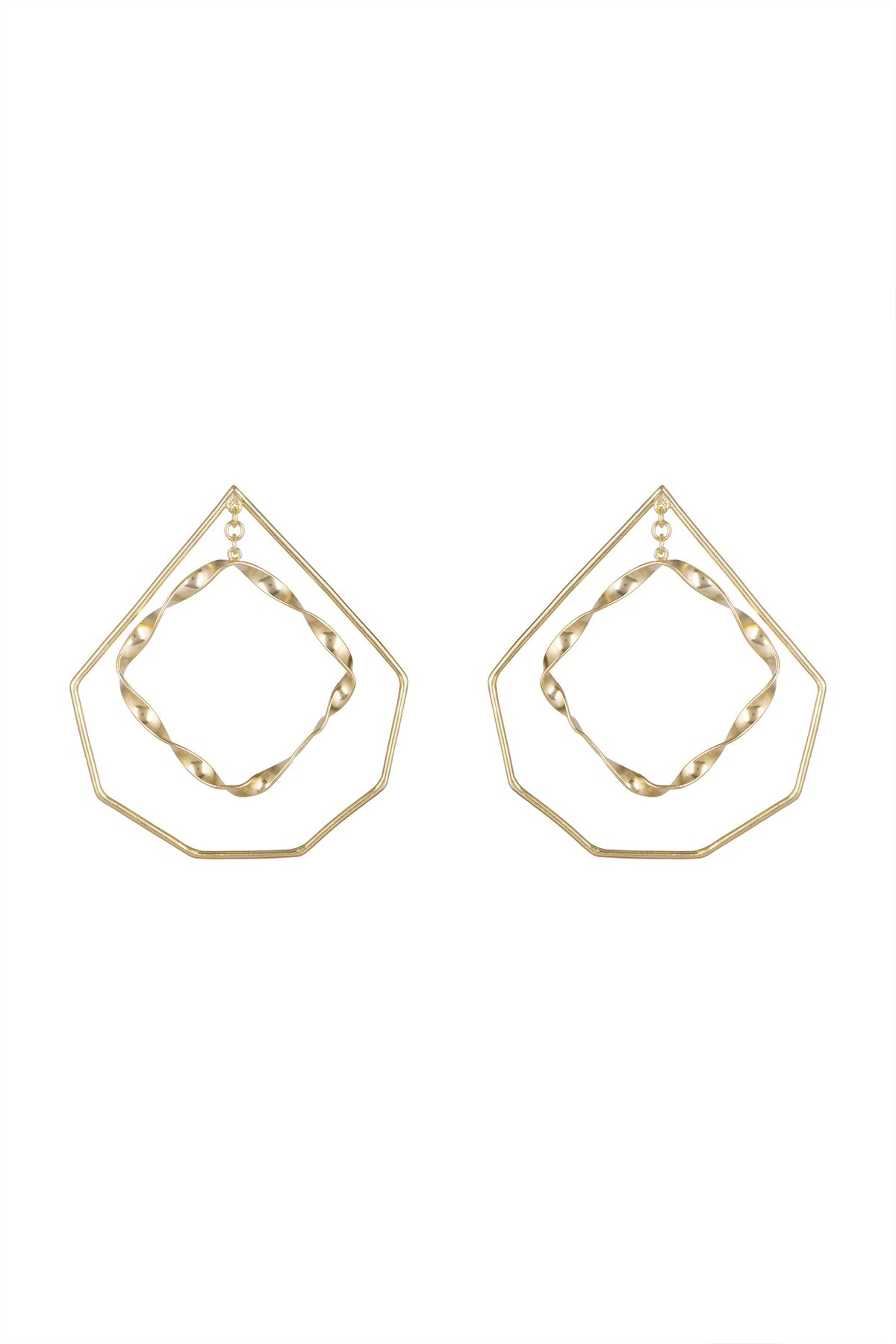 Gold Plated Handcrafted Dangler Earrings