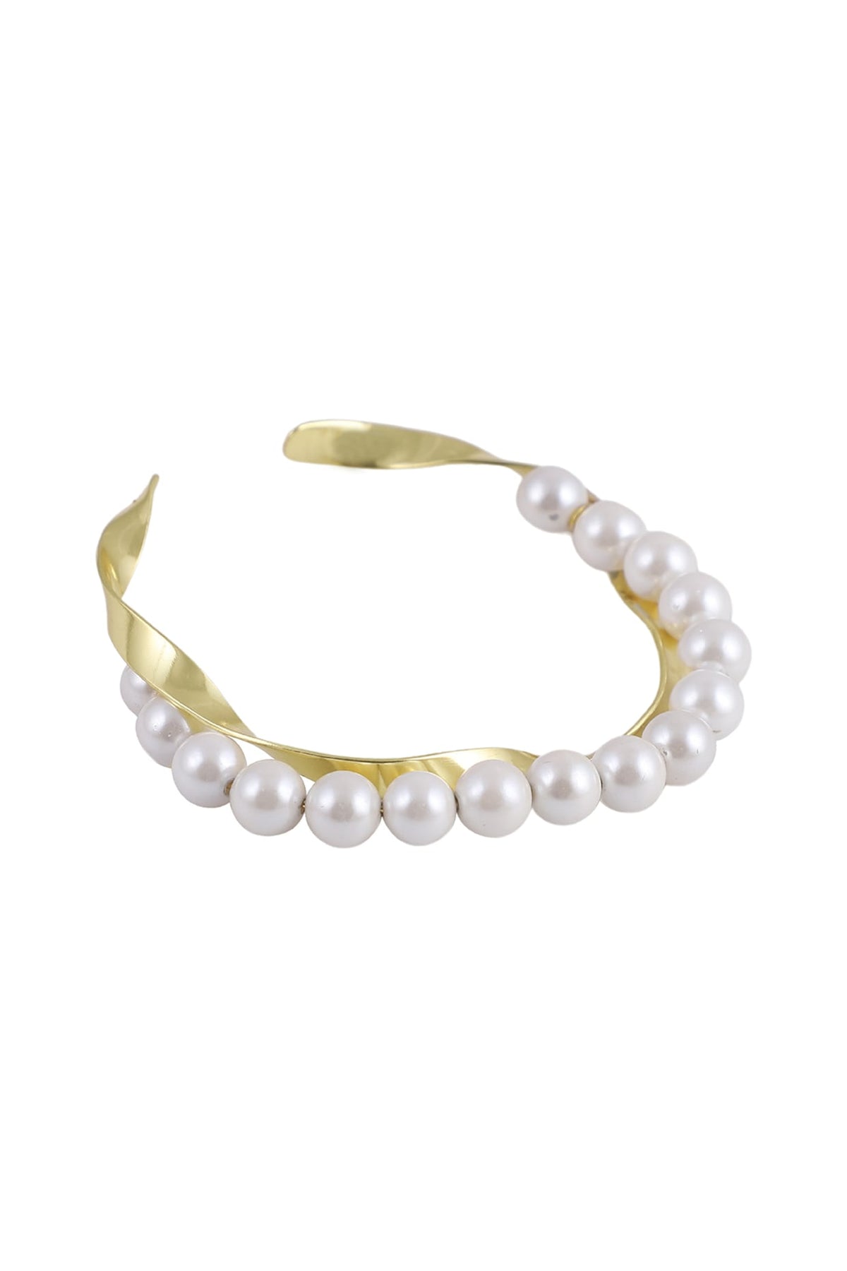 Gold Plated Pearl Bangle