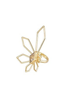 Gold Plated Rock Crystal Ring