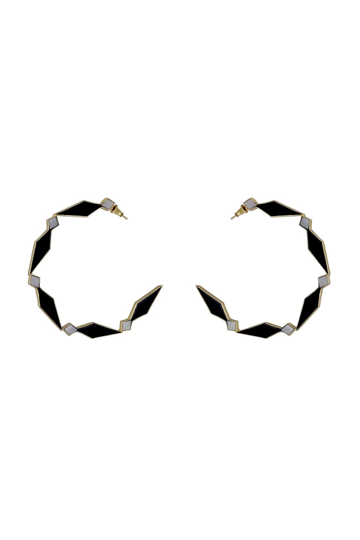 Gold Finish Hoop Earrings