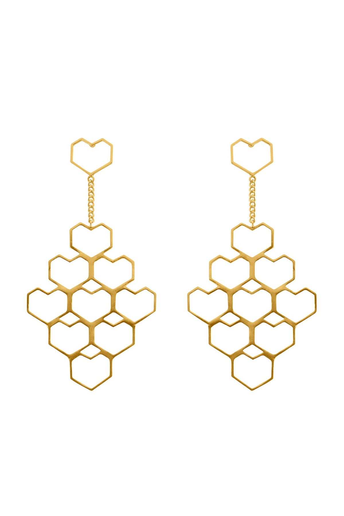 Gold Plated Handcrafted Dangler Earrings
