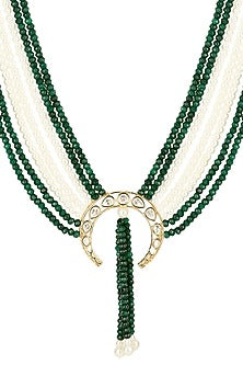 Gold Finish Beaded Necklace Set
