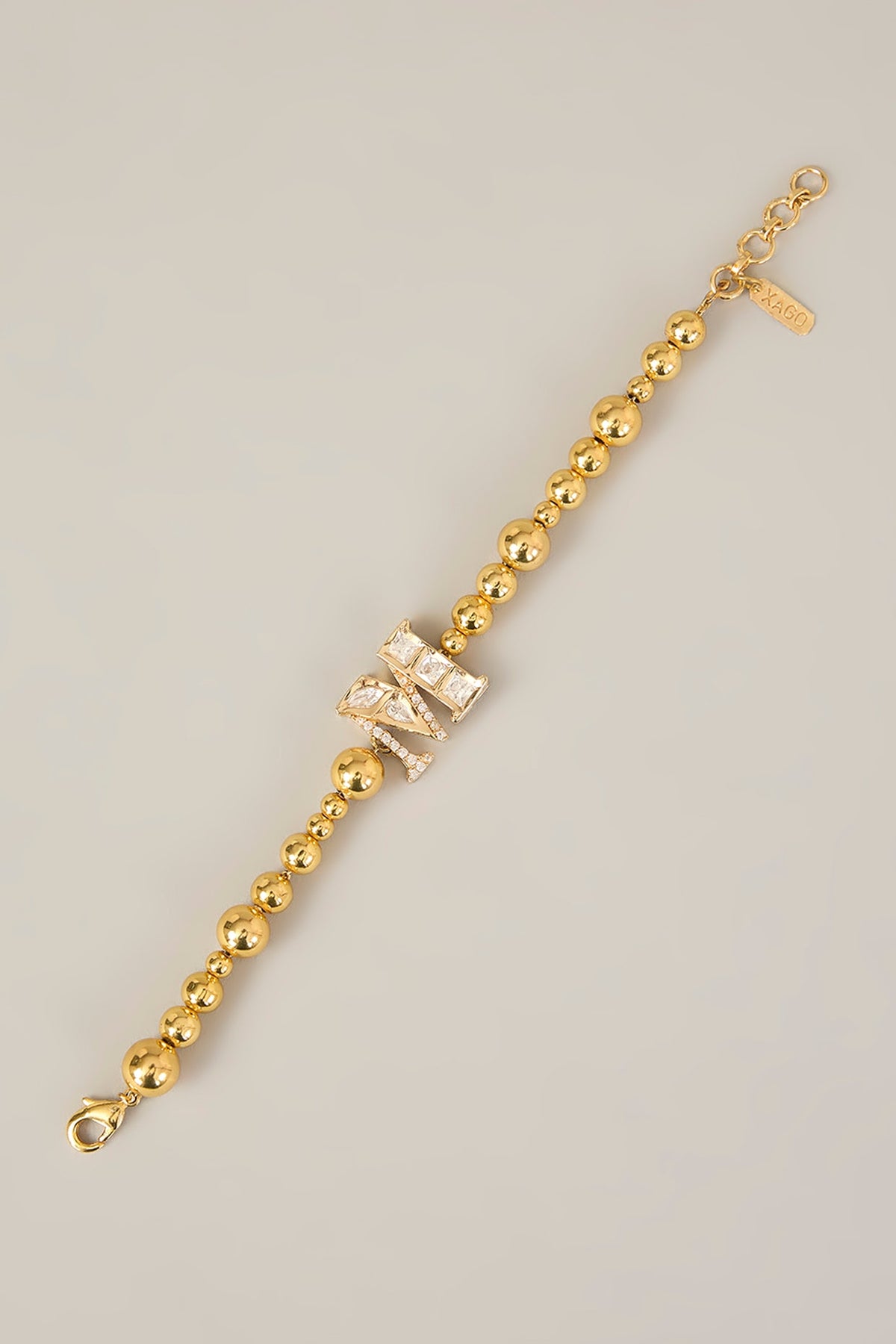 Gold Finish Kundan Polki & Pearl Bracelet