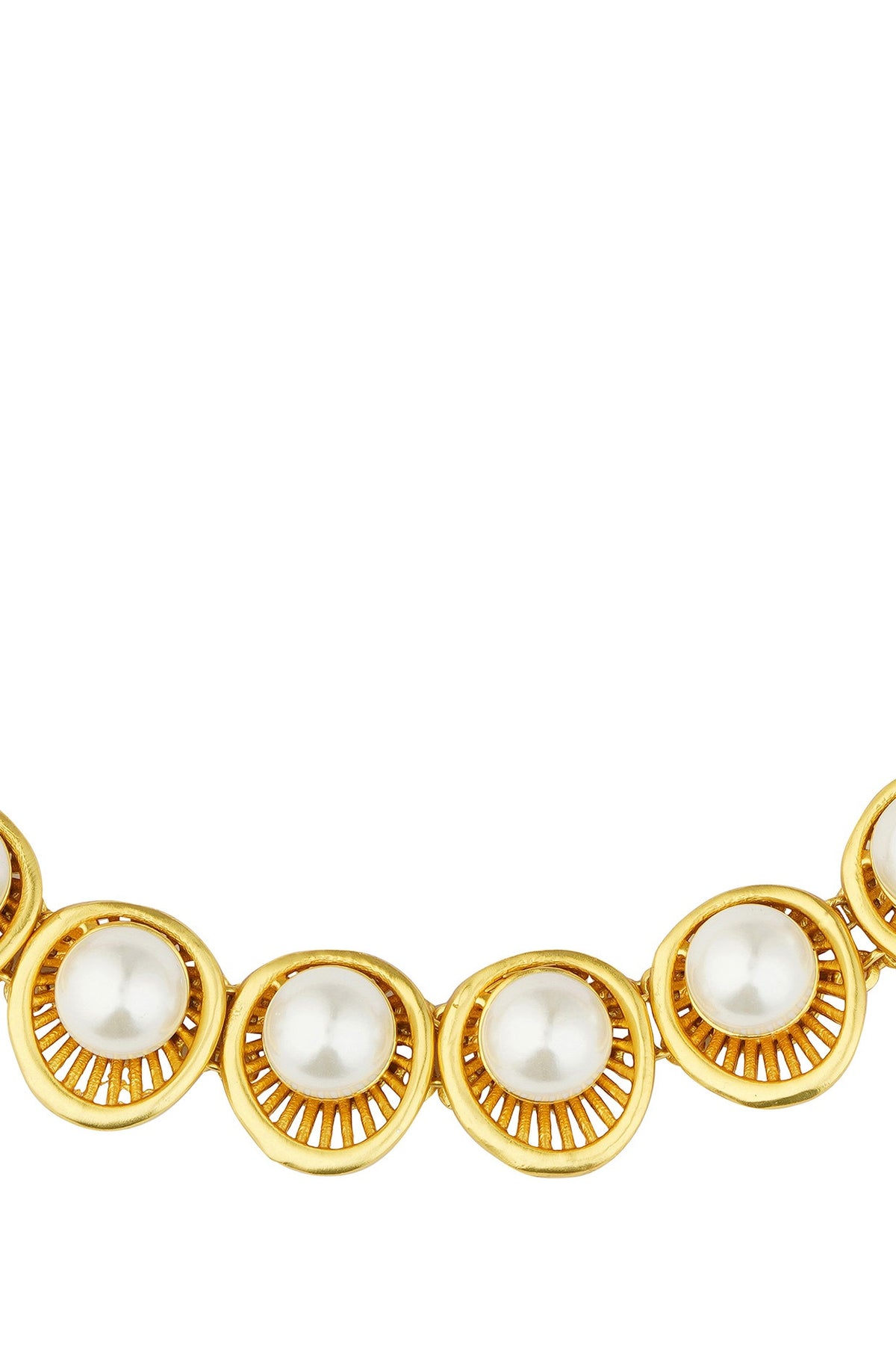 Gold Plated Shell Pearl Necklace