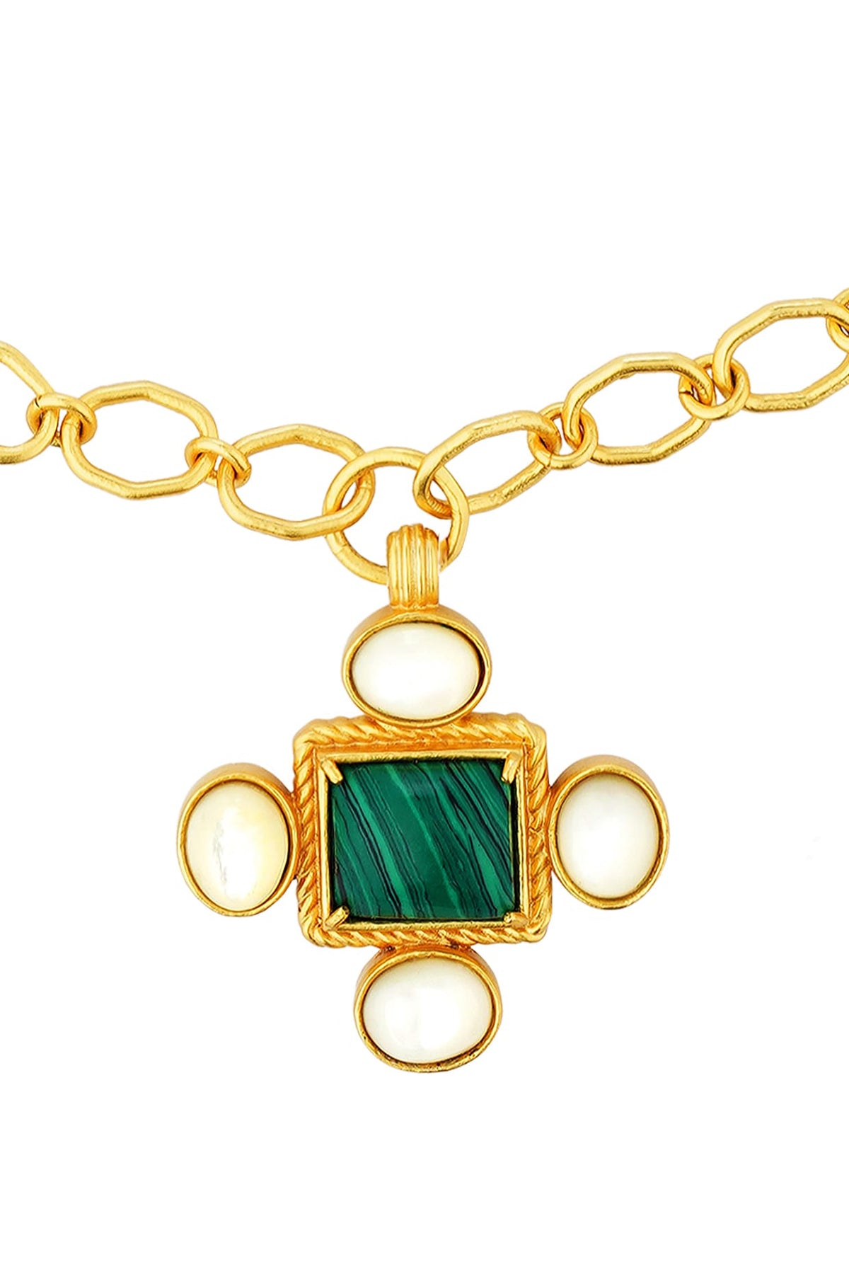 Gold Plated Pearl Pendant Necklace