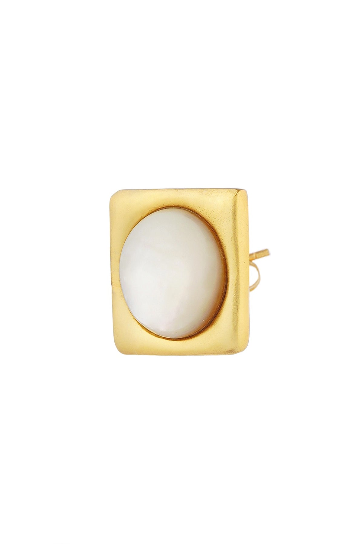 Gold Plated Pearl Stud Earrings