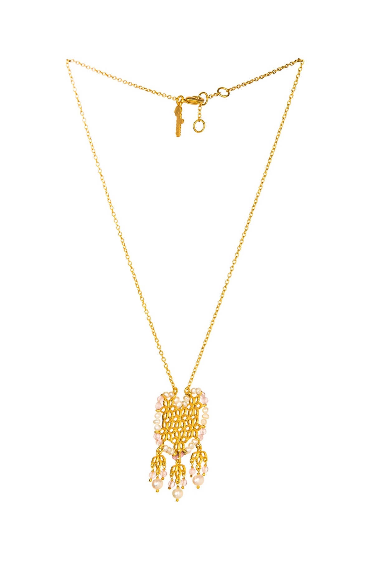 Gold Plated Beaded Necklace Set In Gift Box