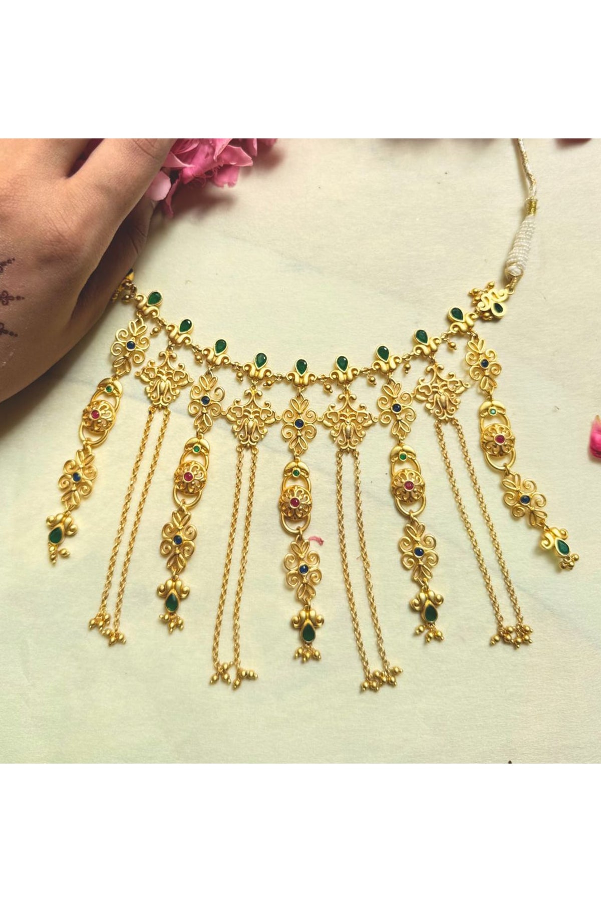 Gold Plated Cubic Zirconia Choker Necklace