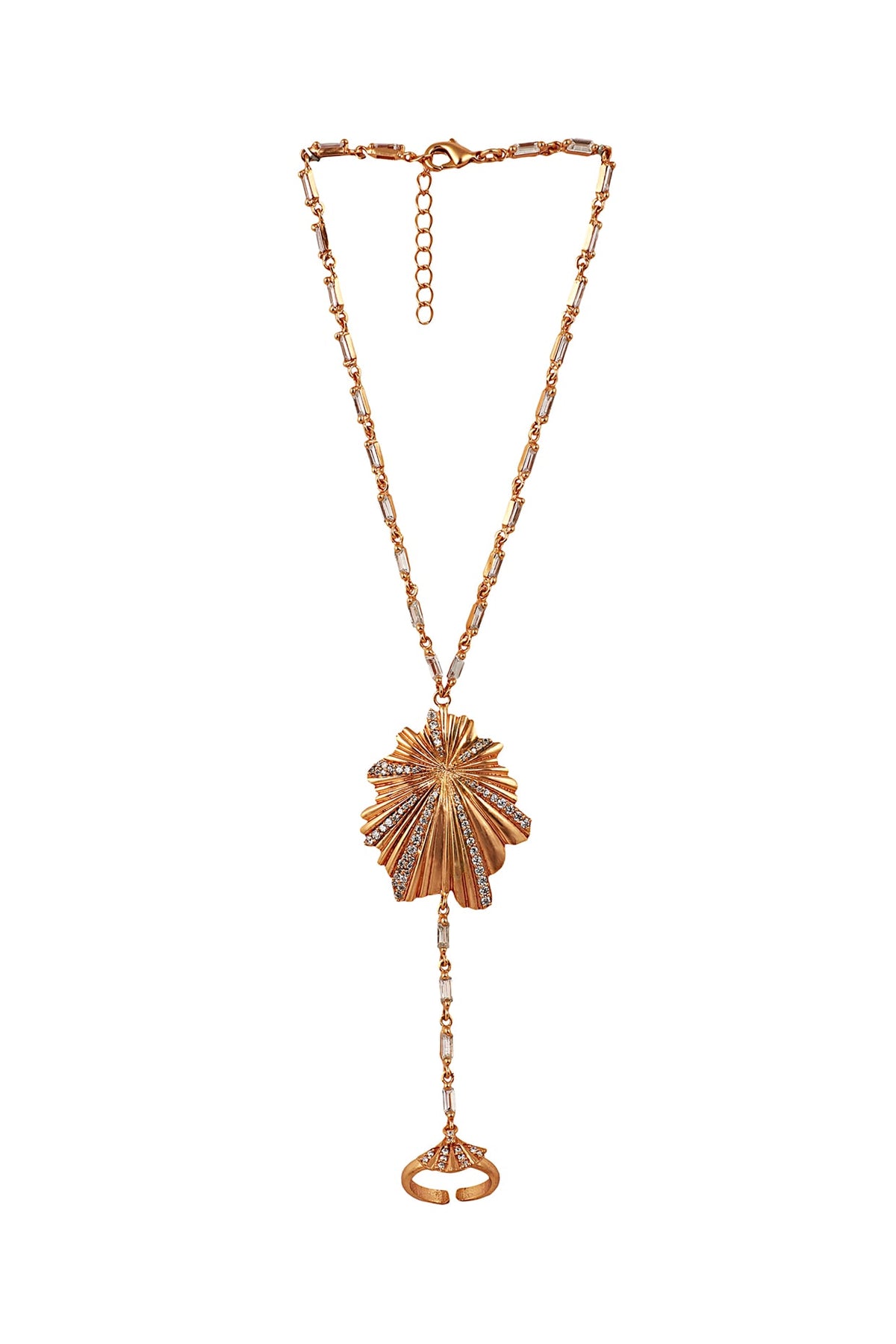 Rose Gold Finish CZ Anklet