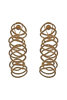Gold Finish Handcrafted Dangler Earrings