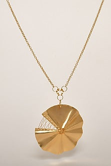 Gold Finish Long Necklace