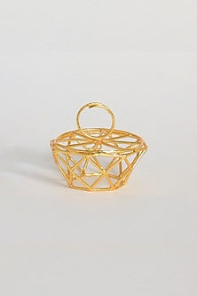 Gold Finish Carved Ring