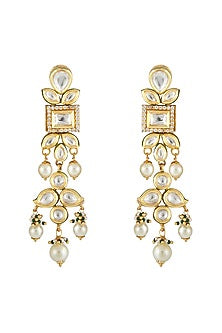 Gold Plated Pearl & Kundan Polki Choker Necklace Set