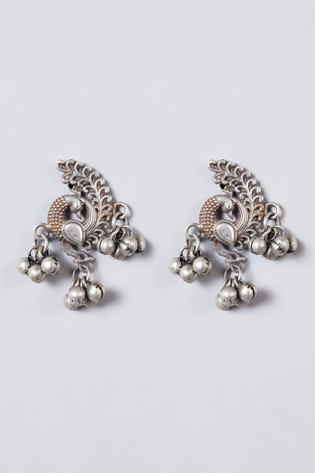 Metal Oxidised Kundan & Pearl Choker Necklace Set