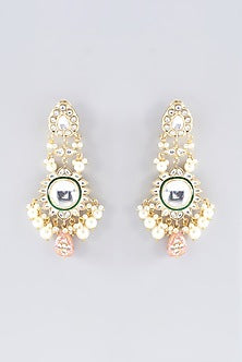 Gold Plated Kundan Polki & Pearl Choker Necklace Set