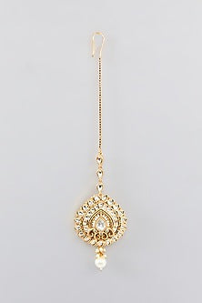 Gold Finish Kundan Polki Necklace Set