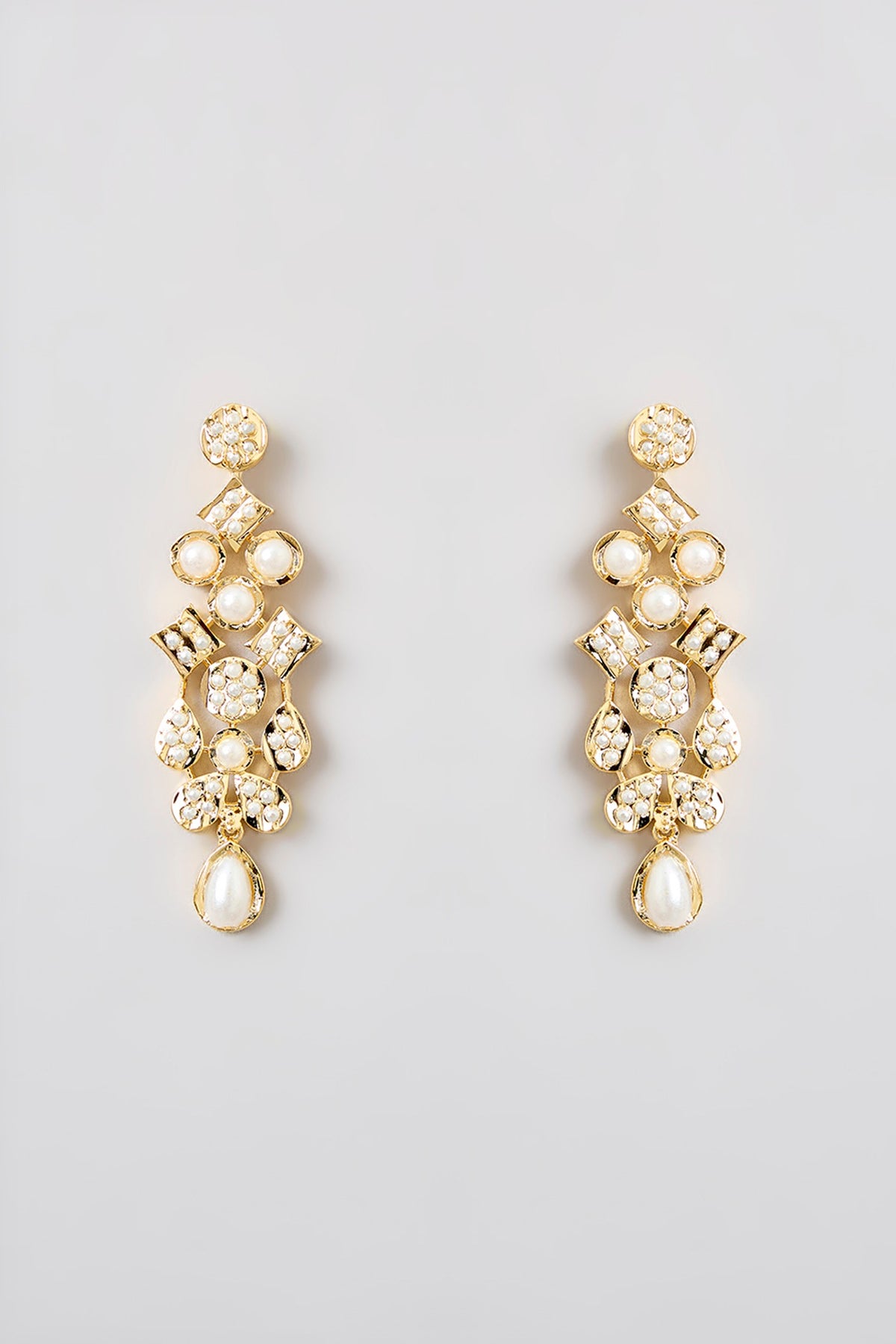 Gold Finish Jadau Necklace Set
