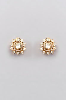 Gold Plated Moissanite Polki Choker Necklace Set