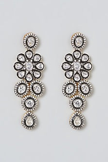 Black Rhodium Finish Diamond Dangler Earrings