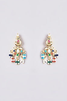 Gold Plated Kundan Polki & Jadau Stone Long Necklace Set