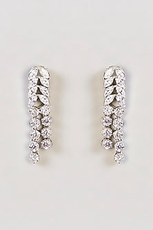 White Finish Diamond Layered Necklace Set
