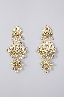 Gold Plated Kundan Polki Long Necklace Set