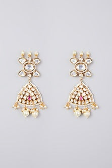 Gold Plated Kundan Polki Necklace Set