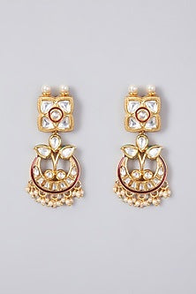Gold Plated Kundan Polki Necklace Set