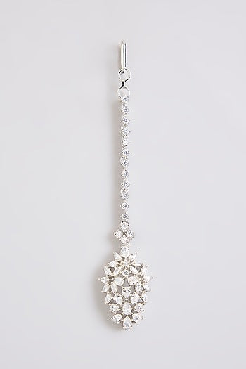 White Finish Diamond Maangtikka