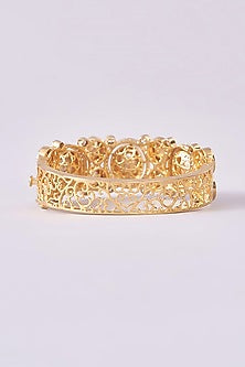 Gold Finish Kundan Polki Kada