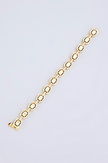 Gold Finish Moissanite Stone Bracelet