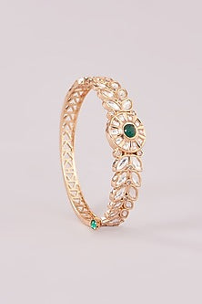 Gold Finish Kundan Polki Kada