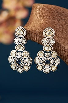 Gold Finish Kundan Polki Layered Necklace Set