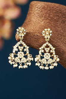Gold Plated Kundan Polki & Jadau Stone Necklace Set