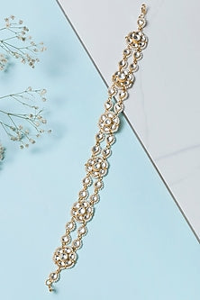 Gold Finish Kundan Polki Sheeshphool