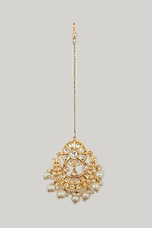Gold Plated Kundan Polki Necklace Set