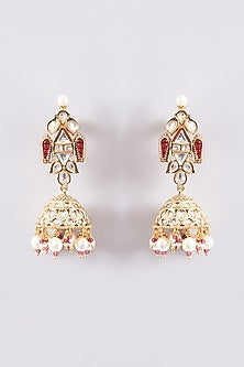 Gold Plated Kundan Polki & Pearl Choker Necklace Set