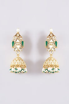 Gold Plated Kundan Polki & Pearl Choker Necklace Set