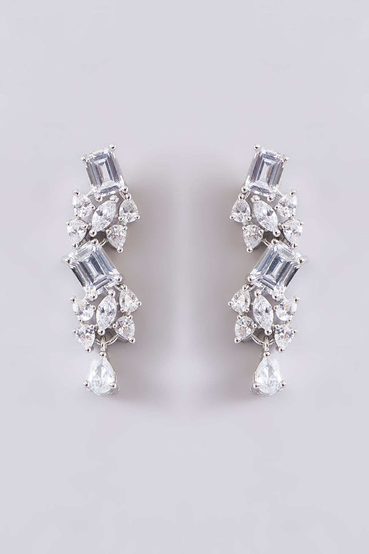 White Finish Zircon Necklace Set