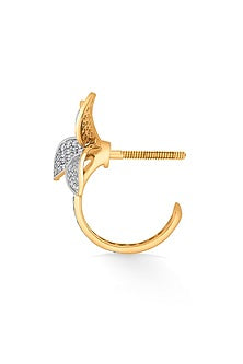 18kt Rose Gold Finish Earrings With 237 Diamonds